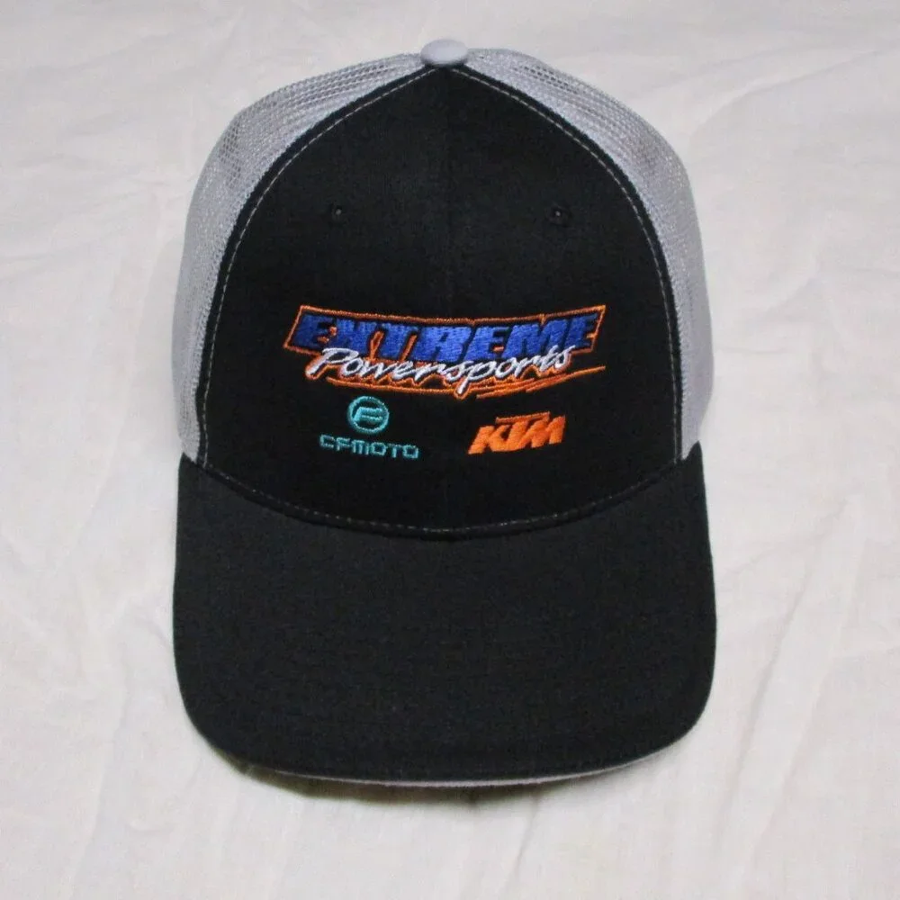 Extreme Power Sports Mesh Back Trucker Style Hat Black &‎ Gray Men | One size